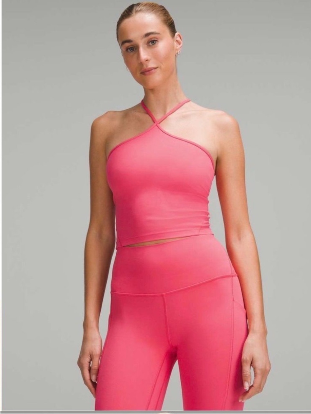 lululemon athletica Hot Pink T Strappy Crop Top